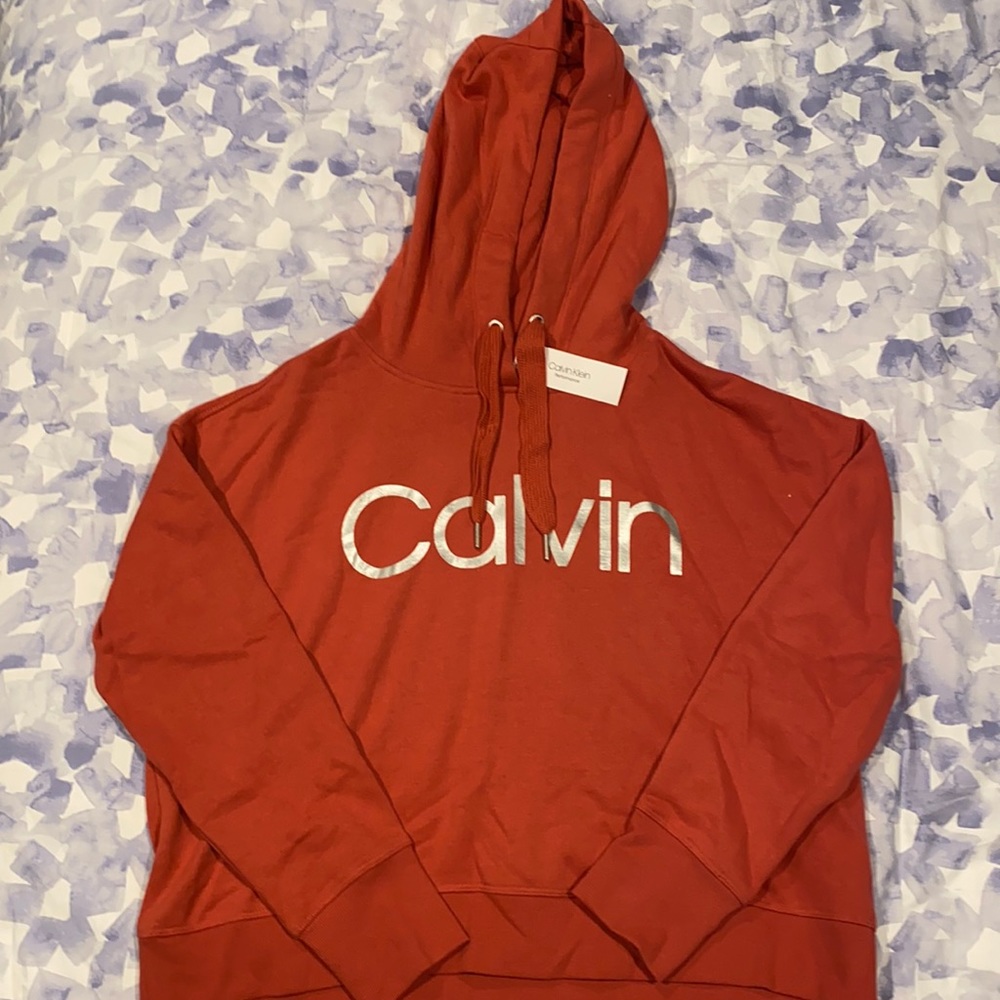 Salmon Colored Calvin Klein Hoodie